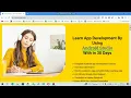 App Devalopment Course in android Studio - learn app development in 30 Days