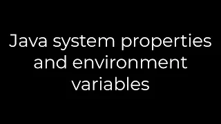 Java Java system properties and environment variables 5solution