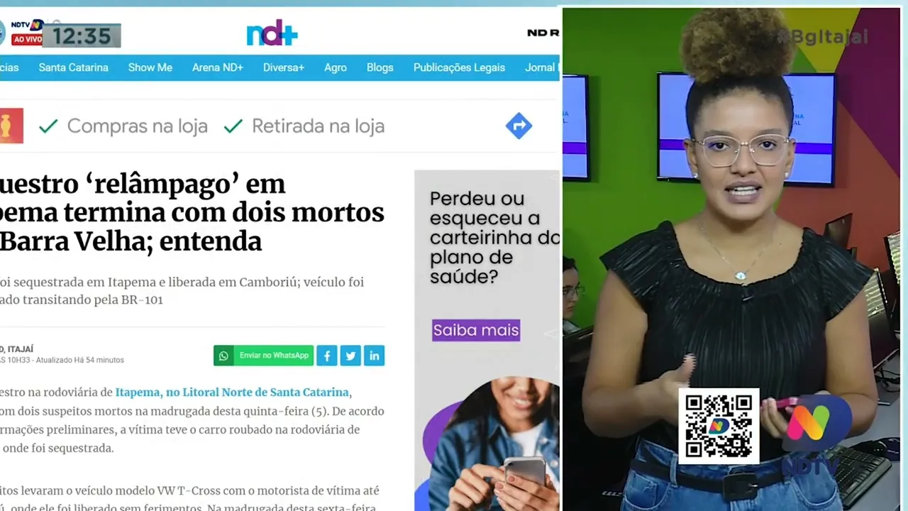 Sequestro registrado na rodoviária de Itapema, tentativa de furto em agência bancária de Porto Belo