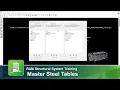 Master Steel Tables in RAM Structural System
