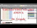 Calculate Eta-Squared Effect Size after ANOVA using Excel