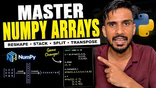 Master NumPy Arrays in One Reshape Stack Split Transpose More