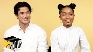yara shahidi u0026 charles melton on the sun is also a star mtv news