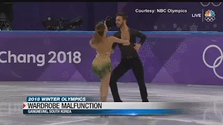 Ice dancer has a wardrobe malfunction