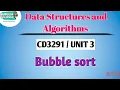 Bubble sort in data structures and algorithms tamil CD3291 Anna University syllabus