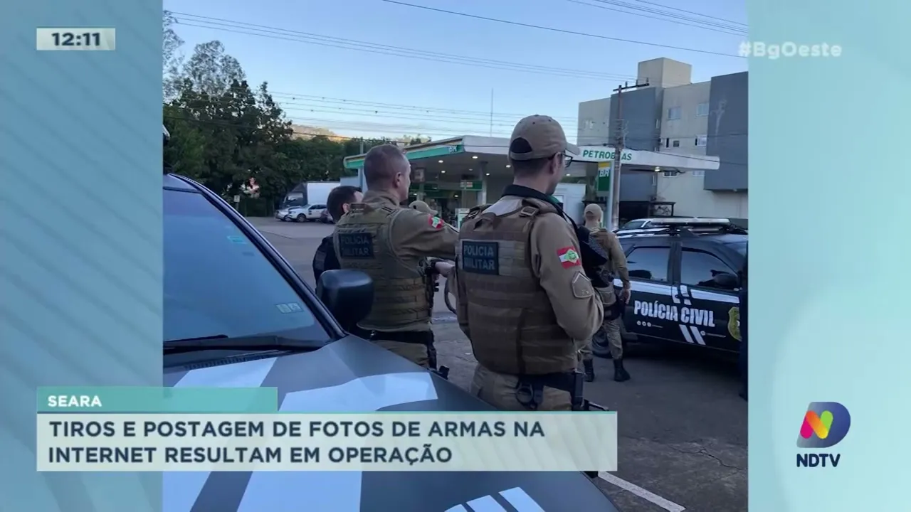 Tiros e postagem de fotos de armas na internet resultam em operação em Seara
