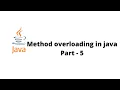 Java method overloading - part5-theautomationland
