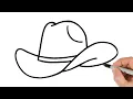 How to Draw a Cowboy Hat Super Easy Step-by-Step Tutorial