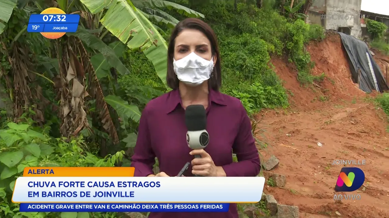 Alerta: chuva forte causa estragos em bairros de Joinville