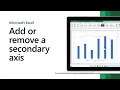 How to add or remove a secondary axis in Microsoft Excel
