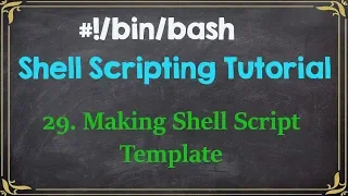 Shell Script Template Standardize your script creation