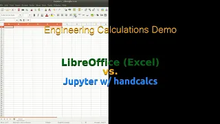 Engineering Calculations Handcalcs-on-Jupyter vs Excel