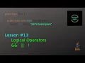 - Logical Operators