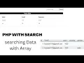 Search bar using PHP and Array Search Data using PHP with Array Apna feature