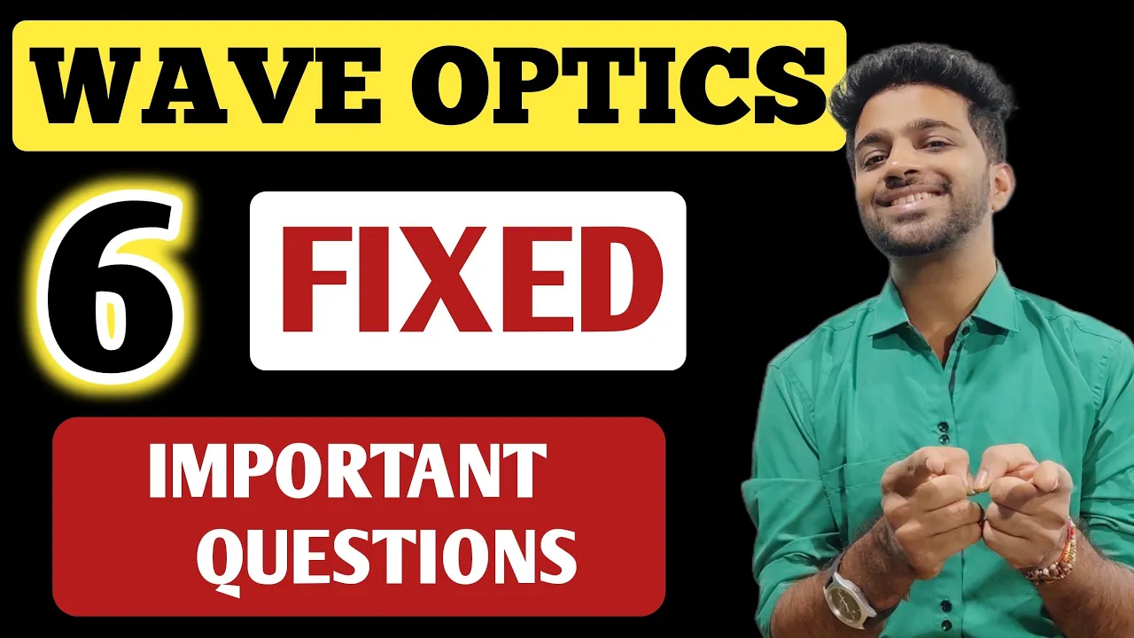 Important Derivations | Wave Optics | 2nd PUC Physics Important Questions