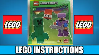 LEGO Instructions - Minecraft - 662502 - Steve with Creeper and TNT - Magazine Gift