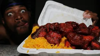 Chinese rib tips and yellow fried rice mukbang!