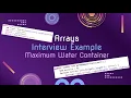 Intermediate Amazon Interview Question Using Arrays