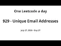 Daily Leetcode - 929 Unique Email Addresses