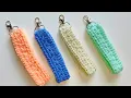 Crochet Wristlet Keychain Star Stitch Key Fob Craft Fair Project