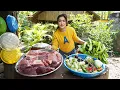 Download Lagu Wing beans, eggplant, round eggplant, chili, pork cooking | Harvest and cooking