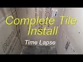 Complete bathroom shower install time lapse start to finish
