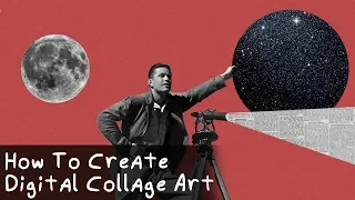 how to create digital collage art photoshop tutorial