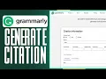 How To Generate Citation In Grammarly 2025 Simple Tutorial
