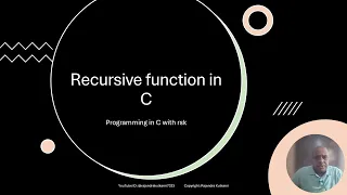 Recursion in C What is recursion Learn for free Recursive functions in C with example