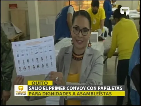 Salió el primer convoy con papeletas para dignidades a asambleístas