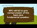 Java Code Challenge 2 - Fundamentals
