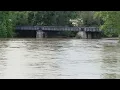 Eel River meets the Wabash River in Logansport during flooding August 14 2026