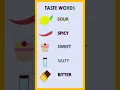 Lagu Taste Words #vocabulary