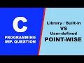 Library Vs User defined functions in C Readersnepal