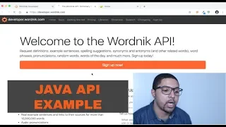 Wordnik API Example Java Side Project Part 1