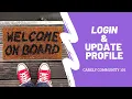 Login and Update Your Profile