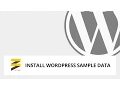 Installing Wordpress sample data
