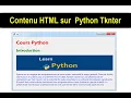 Utiliser du contenu HTML au sein d une fenetre Python Tkinter