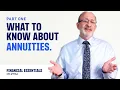Part One What to know about annuities TIAA