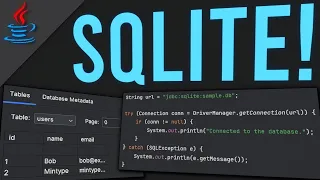 SQLite in JAVA simple easy