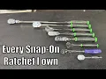 My Snap-On Ratchet Collection As of March 4th 2026