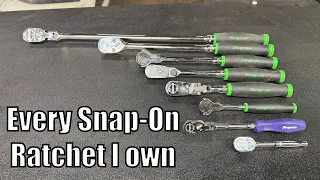 My Snap-On Ratchet Collection As of March 4th 2026