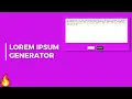 Create a Lorem Ipsum Generator with HTML CSS and JavaScript for Frontend Projects Becodewala