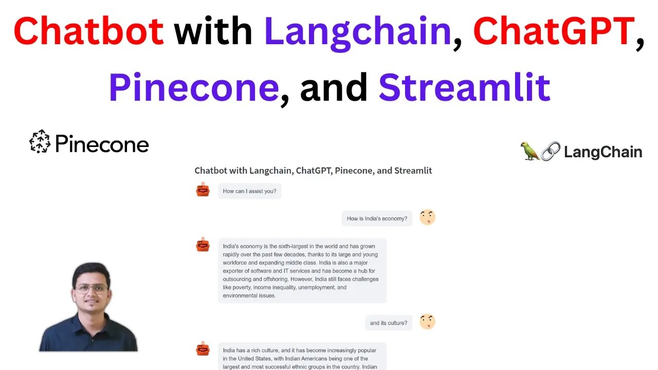 Chatbot Answering from Your Own Knowledge Base: Langchain, ChatGPT, Pinecone, and Streamlit: | Code