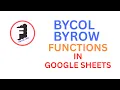 BYCOL BYROW Function in Excel Google Sheets Full Tutorial in Hindi