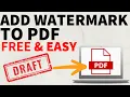 How to Add Watermark to PDF Online for FREE - 2026