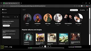 Spotify Clone using HTML CSS Beginner Project