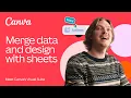 Merge data and design with Sheets