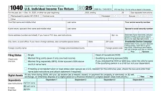 IRS Form 1040 walkthrough Taxpayer Information