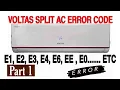Voltas split Air Conditioner Error Code Explain In Hindi E1 E2 E3 E4 Etc Error Code Problem